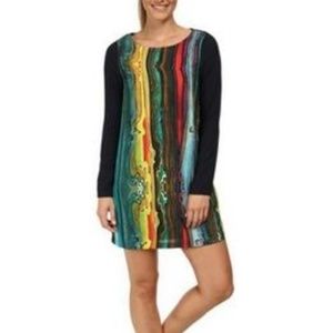 Prana Cece Watercolor Print Shift Dress Sz S